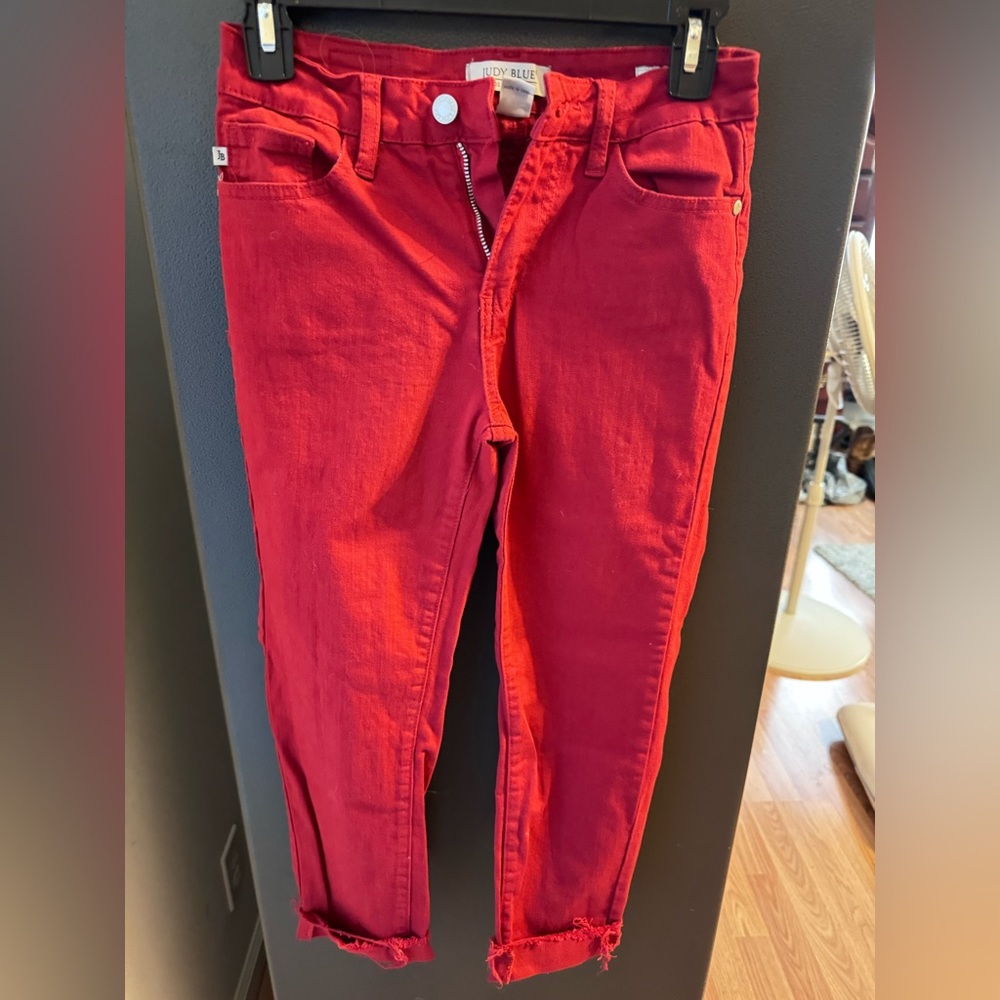 Red Judy Blue Stretch Crop Jeans